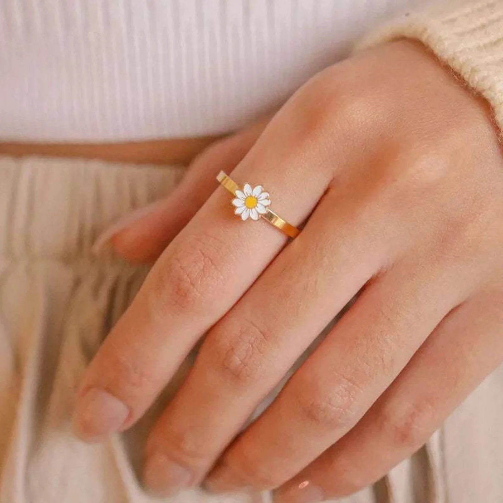 Adjustable Anxiety ring- Sunflower - Image 9